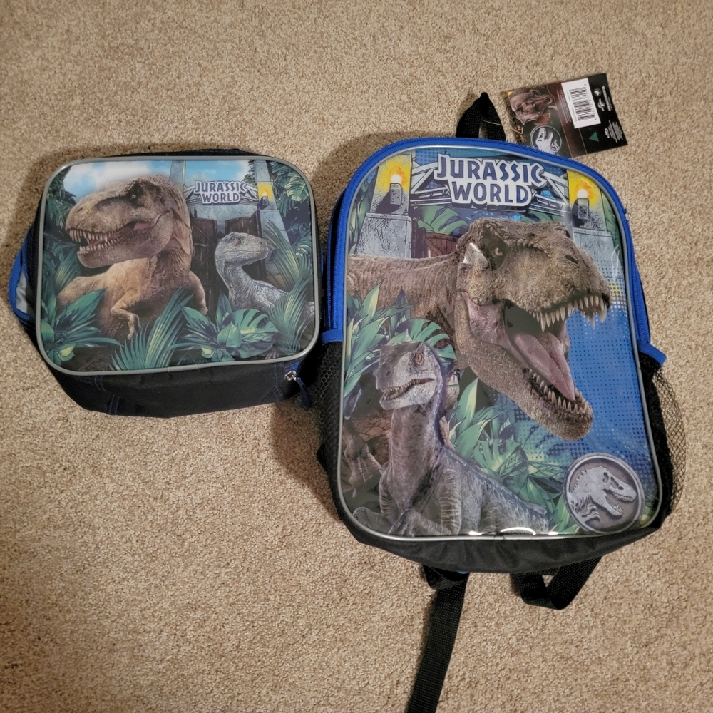 Brand new dinosaur backpack and lunchbox set
